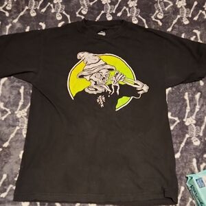 💀Sketchy Tank Black T-Shirt with Skeleton Graphic